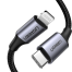 Ugreen US304-60760 1.5m Black USB type C to Lightning MM cable aluminum shell braided image
