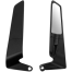 Universal Naked Bike Stylish CNC Stealth Winglet Motorcycle Rear View Side Mirrors Adjustable Black Color 1 Pair image