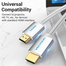 VENTION AABII Cotton Braided HDMI2.0 Cable 3M Silvery Metal Type image