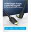 VENTION AARBG HDMI Right Angle Cable 90 Degree 1.5M Black image