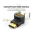 VENTION AIOB0 HDMI 90 Degree Male To Female Adapter Black image