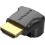 VENTION AIOB0 HDMI 90 Degree Male To Female Adapter Black image
