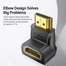 VENTION AIOB0 HDMI 90 Degree Male To Female Adapter Black image