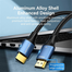 VENTION ALGLG Cotton Braided HDMI-A Male to Male HD Cable 8K 1.5M Blue Aluminum Alloy Type image