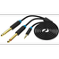 VENTION BACBJ 3.5mm TRS Male to Dual 6.35mm Male Audio Cable 5M Black image