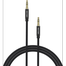 VENTION BAWBG Cotton Braided 3.5mm Male to Male Audio Cable 1.5M Black Aluminum Alloy Type image