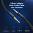 VENTION BAWBI Cotton Braided 3.5mm Male to Male Audio Cable 3M Black Aluminum Alloy Type image