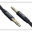 VENTION BAWBI Cotton Braided 3.5mm Male to Male Audio Cable 3M Black Aluminum Alloy Type image
