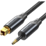 VENTION BKCBI Toslink to Mini Toslink Optical Audio Cable 3M Black Aluminum Alloy Type image