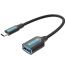 VENTION CCVBB USB 3.1(Gen 1) C Male To A Female OTG Cable 0.15M Black PVC Type image