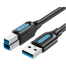 VENTION COQBJ USB 2.0 A Male to B Male Cable 5M Black PVC Type image