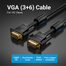 VENTION DAEBJ VGA(3 Plus 6) 5M Black Male to Male Cable With Ferrite Cores image