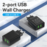 VENTION FBAB0-EU Two-Port USB 18/18W Wall Charger Black image