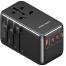 VENTION FJGB0 4-Port USB 100W/100W/20W/18W GaN Universal Travel Adapter Black image