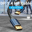 VENTION HCELG Cotton Braided DP Male to Male HD Cable 8K 1.5M Blue Aluminum Alloy Type image