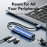 VENTION TGFSB USB 3.0 To USB 3.0 x 3/RJ45/USB-C Hub 0.15M Blue Aluminum Alloy Type image