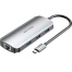 VENTION TOHHB USB-C To HDMI/USB 3.0x3/RJ45/PD Docking Station 0.15M Gray Aluminum Alloy Type image