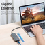 VENTION TOHHB USB-C To HDMI/USB 3.0x3/RJ45/PD Docking Station 0.15M Gray Aluminum Alloy Type image
