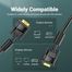 VENTION VAG-B04-B2500 VGA(3 Plus 6) Male To Male Cable With 2 Ferrite Core 25M Black image