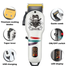VGR V-699 Cord and Cordless Hair Clipper Salon Series with Taper Lever Adjustment for Men image