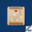 VGTEC 3 Pin Round Socket With Switch (Golden Series) image