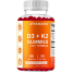 VITAMATIC Vitamin D3 And K2 Gummies 60 Count For Bone Heart And Immune Health Calcium Absorption Plant Based image