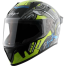 Vega Bolt Superhero Black Neon Yellow Helmet image