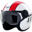 Vega Jeet 777 Red and White Half Face Bike Helmet image