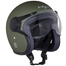 Vega Jet W/Visor Dull Arm Green Helmet image