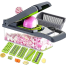 Vegetable And Fruit Cutter Manual Food Chopper, Slicer And Dicer With 16 In 1 Storage Box image