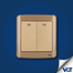 VGTEC 2 Gang 1 Way Switch (Golden Series) image