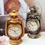 Vintage Alarm Clock Retro Oil Lamp Office Craft Ornament image