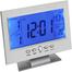 Voice Control Back Light LCD Table Clock with Alarm image
