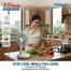 WEIDASI Elima EM-WD219 7.5 Inch Rechargeable USB Table Fan with LED Light | 3 Speed Portable Mini Fan with Type-C Charging image