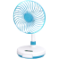 WEIDASI Elima EM-WD219 7.5 Inch Rechargeable USB Table Fan with LED Light | 3 Speed Portable Mini Fan with Type-C Charging image