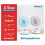 WEIDASI Rechargeable desk fan (with Led light) image