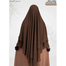 Glam Touch Wafa Double Layer Ready Hijab And Niqab | Chocolate Coffee image