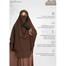 Glam Touch Wafa Double Layer Ready Hijab And Niqab | Chocolate Coffee image