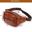 Waist Bag Waterproof with Memory Card Pocket Portable, Travel Belt Pu Multicolour Leather Bag - 1 pcs image