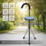 Walking Stick Chair Aluminum Walkers For Elderly Folding Elderly Walker Cane With Seat Walking Stick image