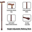 Walking Stick Light Weight Cane Height Adjustable image