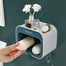 Wall Mounted Soap Holder Adhesive Bathroom Organizer Holder Hand Towel Hanging image