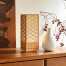 Warm Glow Wood Table Lamp | Laser-Cut Modern Design | Elegant Wooden Light for Bedroom and Living Room | Japanese Minimalist Home Decor by Ednfy (SL-102) image