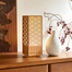 Warm Glow Wood Table Lamp | Laser-Cut Modern Design | Elegant Wooden Light for Bedroom and Living Room | Japanese Minimalist Home Decor by Ednfy (SL-102) image