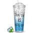 Water Bottle With Straw Ice Design Cup - 450 ML image