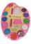 Water Colors Plastic Artist Palette with brush, for kids (Small Size) - 12 Pcs image