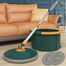 Water Separate Spin Mop with 360° Rotating Round Mop Microfiber Spin Mop and Bucket Set image