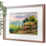 Mahmudur Rahman Rial Watercolor Landscape Painting includes Hut on Upland - (18x15) Inches image