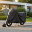 Waterproof All Season Bike Cover Dust Cover UV Protective Outdoor Indoor For Motorcycle 50 To 200cc Black Color image