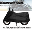 Waterproof All Season Bike Cover Dust Cover UV Protective Outdoor Indoor For Motorcycle 50 To 200cc Black Color image
